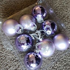 Purple Sparkly Christmas Ornaments